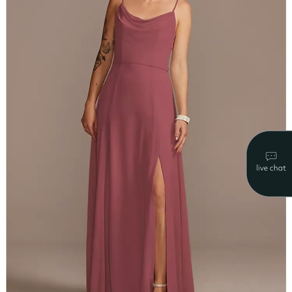 David's Bridal Chianti Bridesmaid Dress